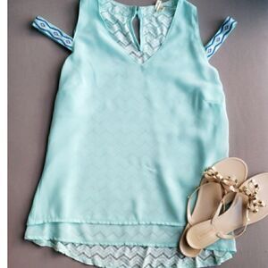 🎀MARINEBLU light teal blouse 